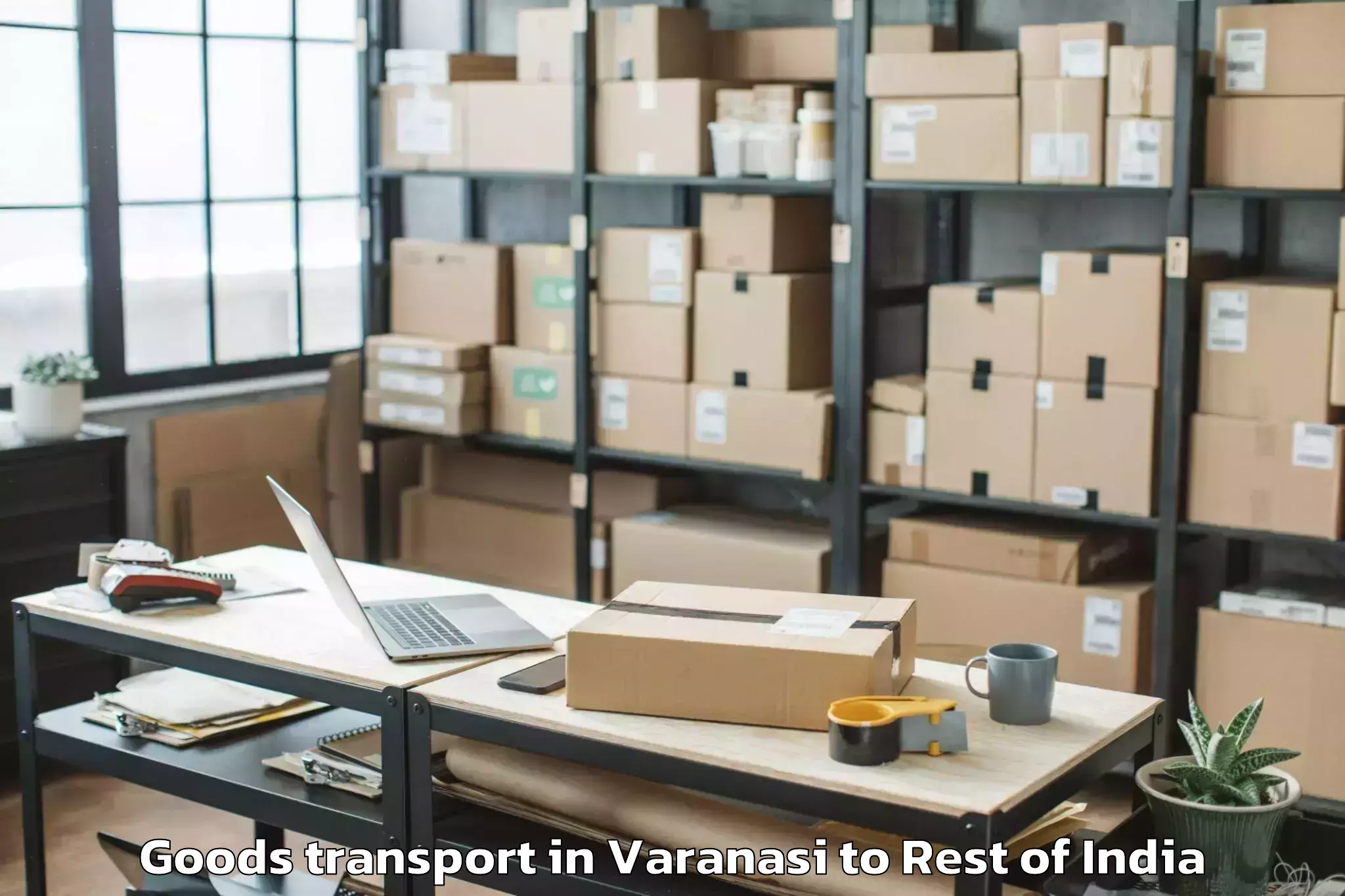 Book Varanasi to Kyathampally Goods Transport